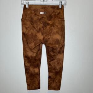 NOBULL Project Women's Brown Tie Dye Leggings Pants Gym Athletic Yoga Run Capris
